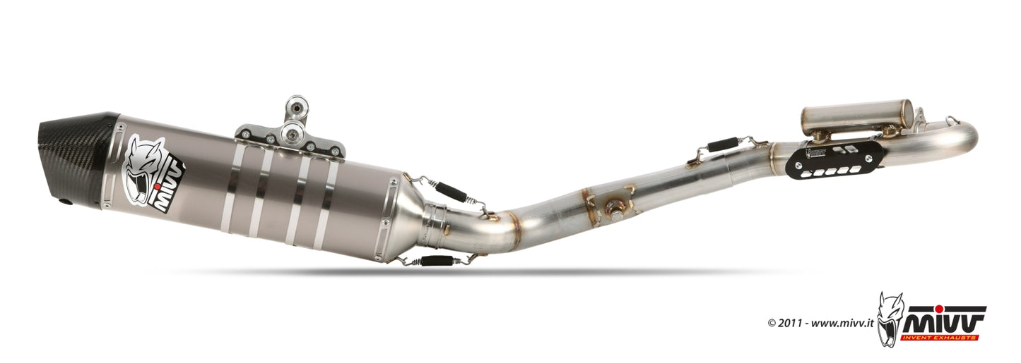 MIVV Full System 1x1, Oval Stainless Steel, Standard Exhaust For Kawasaki KX 250 F 2009-2020