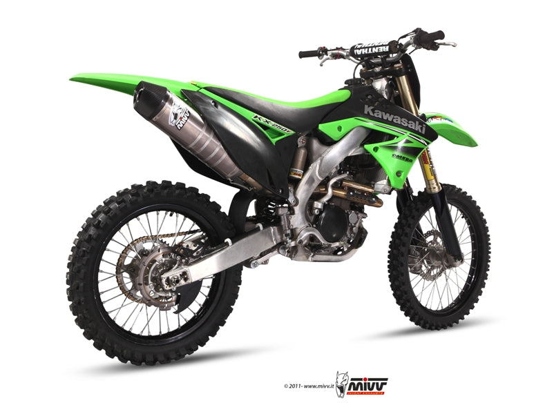 MIVV Full System 1x1, Oval Stainless Steel, Standard Exhaust For Kawasaki KX 250 F 2009-2020