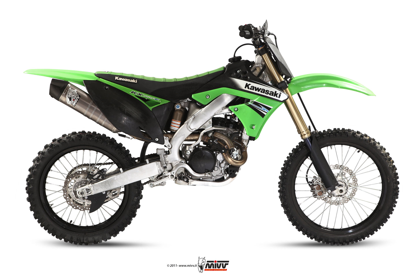 MIVV Full System 1x1, Oval Stainless Steel, Standard Exhaust For Kawasaki KX 250 F 2011
