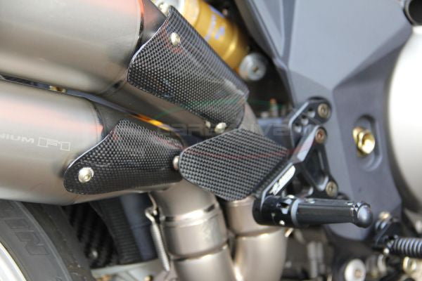 CARBONVANI - MV AGUSTA BRUTALE CARBON FIBER LOWER AND UPPER EXHAUST GUARD (2006-09)