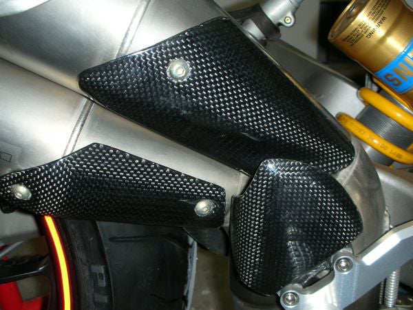 CARBONVANI - MV AGUSTA BRUTALE CARBON FIBER LOWER AND UPPER EXHAUST GUARD (2006-09)