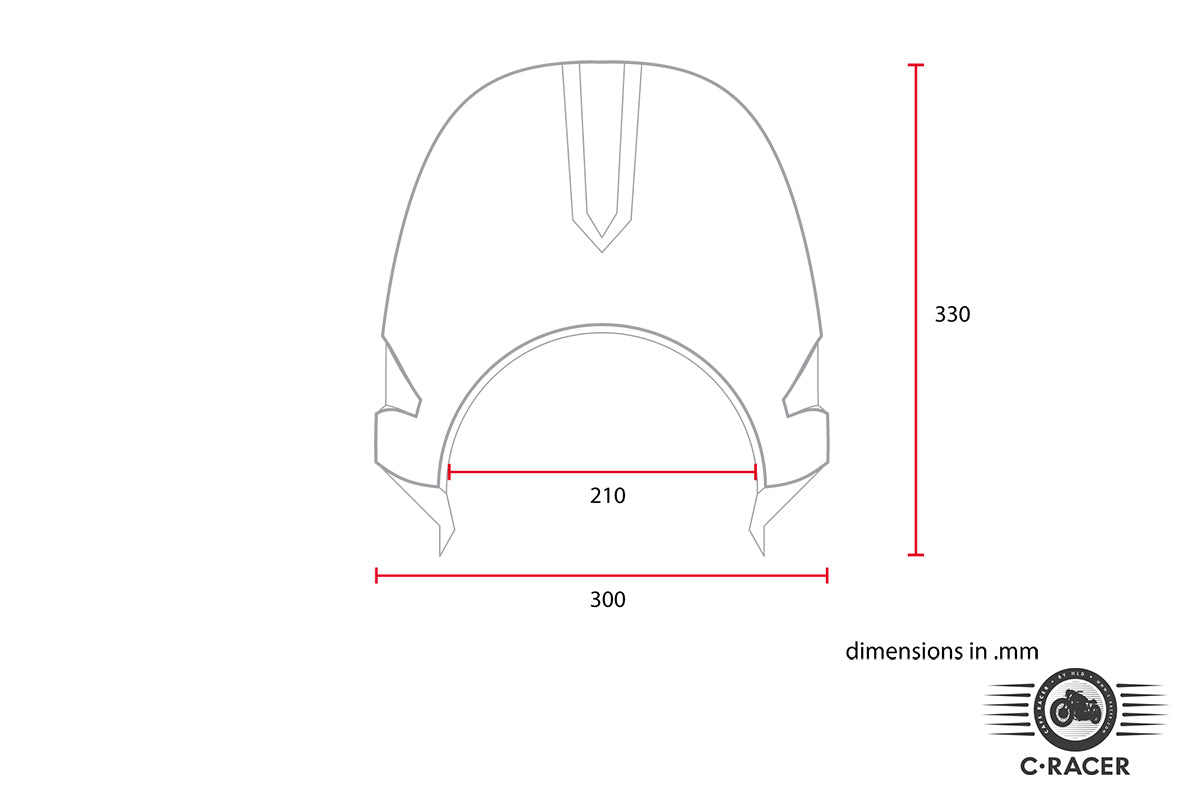 C-Racer Universal Cafe Racer Mask No3 - MCR3