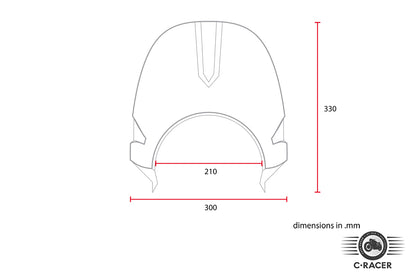 C-Racer Universal Cafe Racer Mask No3 - MCR3