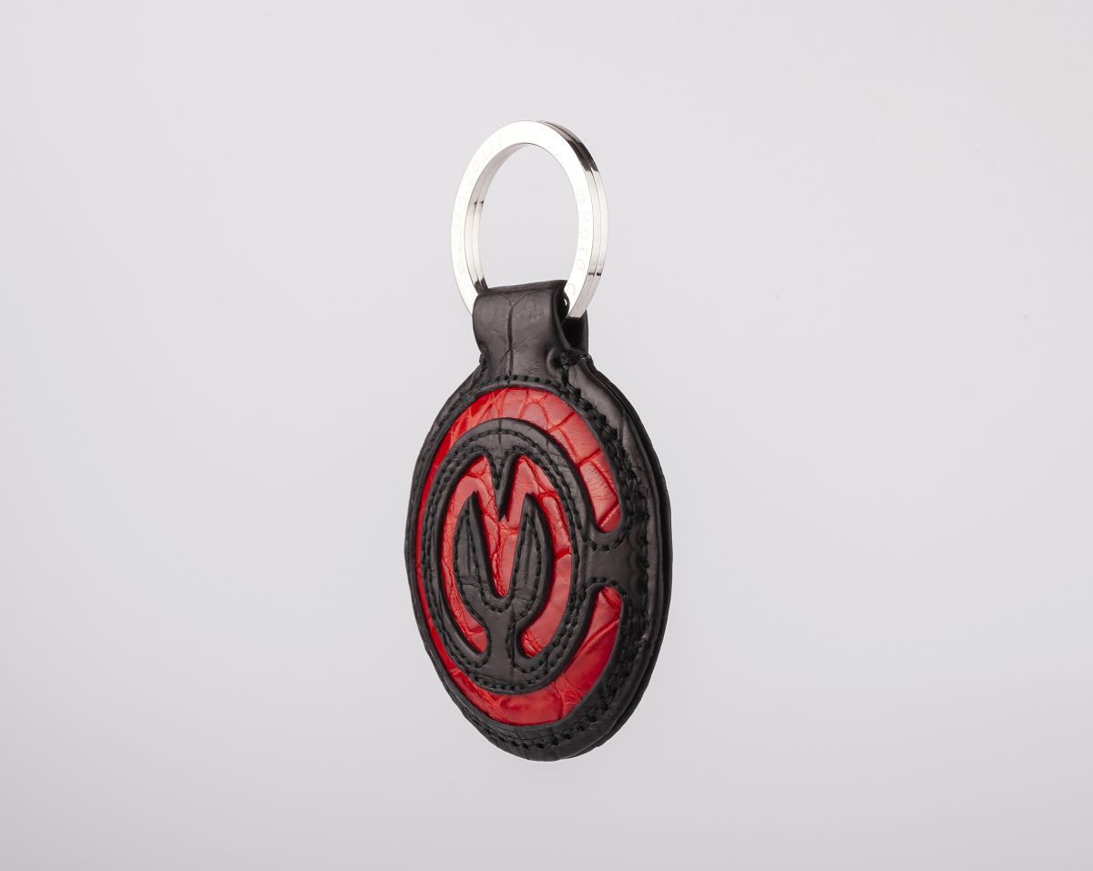 MOTOCORSE Official CROCODILE Leather Key Chain (Fob/Ring)