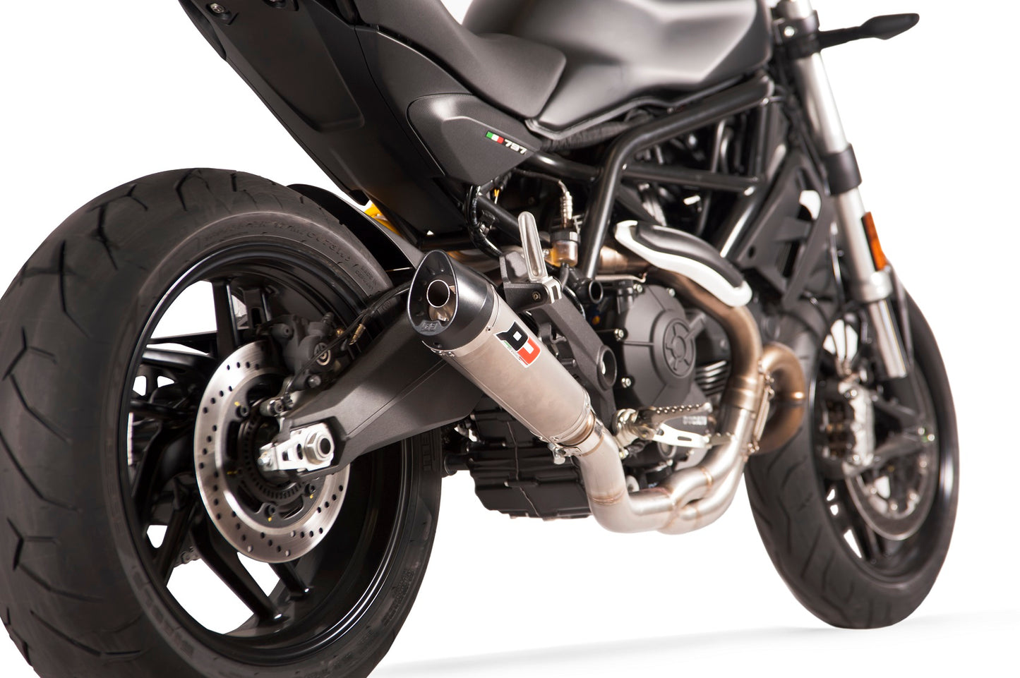 QD Exhaust Half System with Tri-Cone or Max-Cone Muffler for Monster 797