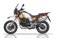 QD Exhaust Tri-Cone Slip-on Exhaust and Cat Delete for Moto Guzzi V85 TT