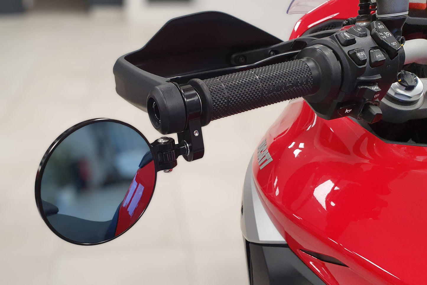 CNC Racing adapter for ROCKET and EVO Mirrors for Multistrada V4, DesertX, Hypermotard 698 Mono
