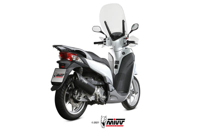 MIVV Slip-on, Mover Black, Standard Exhaust For Honda SH300 2007-2021