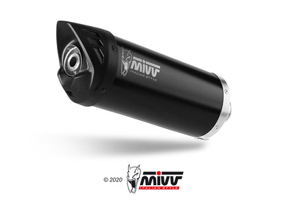 MIVV Slip-on, Mover Black, Standard Exhaust For Vespa GTS 300 2008-2020