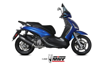 MIVV Full System 1x1, Mover Black, Standard Exhaust For Piaggio Beverly 350 2017-2020