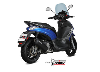 MIVV Full System 1x1, Mover Black, Standard Exhaust For Piaggio Beverly 350 2017-2020