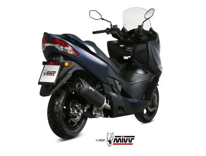 MIVV Slip-on, Mover Black, Standard Exhaust For Suzuki Burgman 400 2017-2020