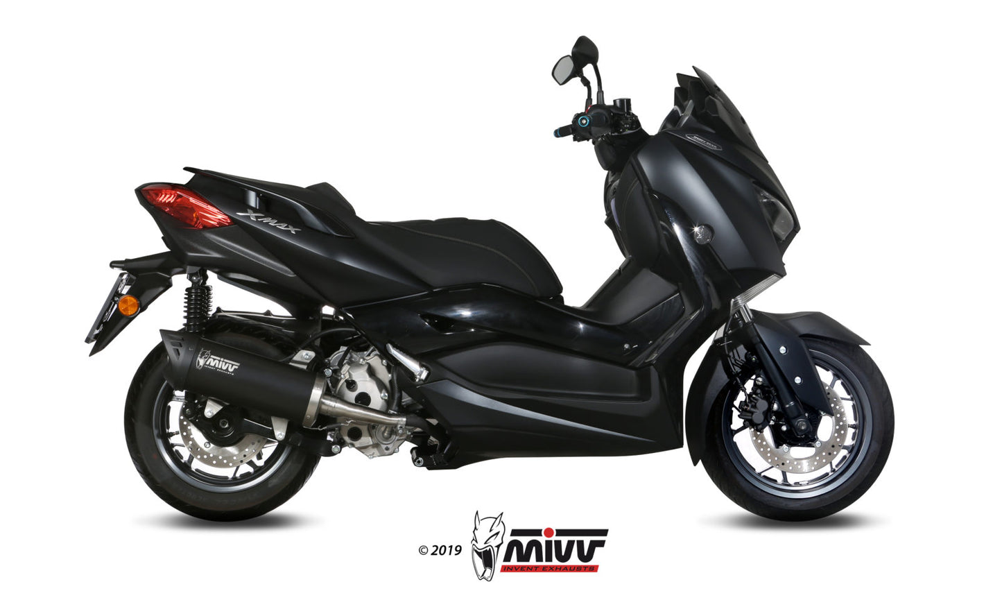 MIVV Slip-on, Mover Black, Standard Exhaust For Yamaha X-Max 300 2017-2020