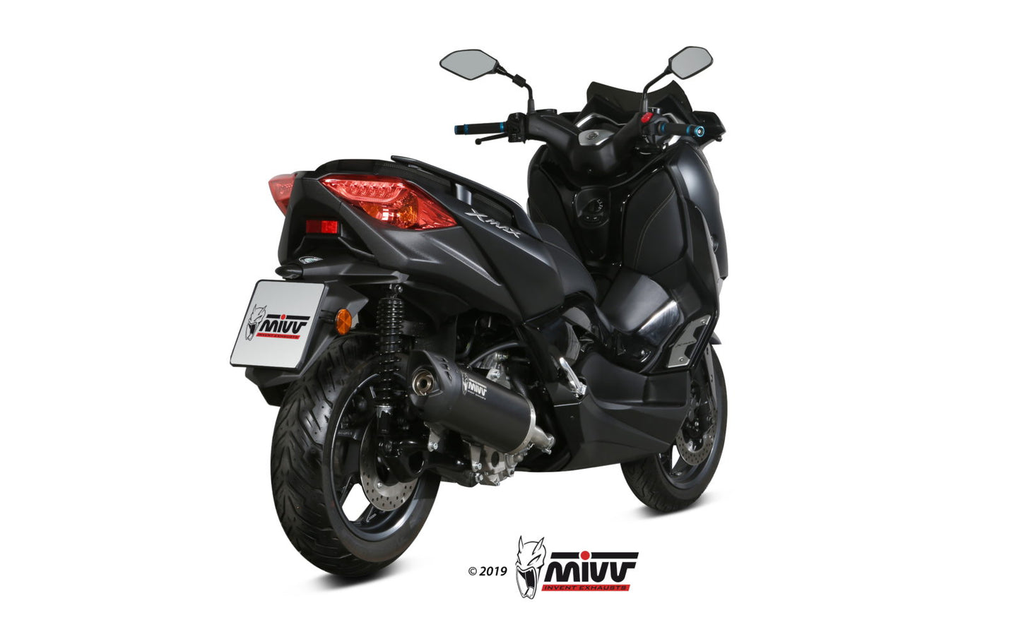 MIVV Slip-on, Mover Black, Standard Exhaust For Yamaha X-Max 300 2017-2020