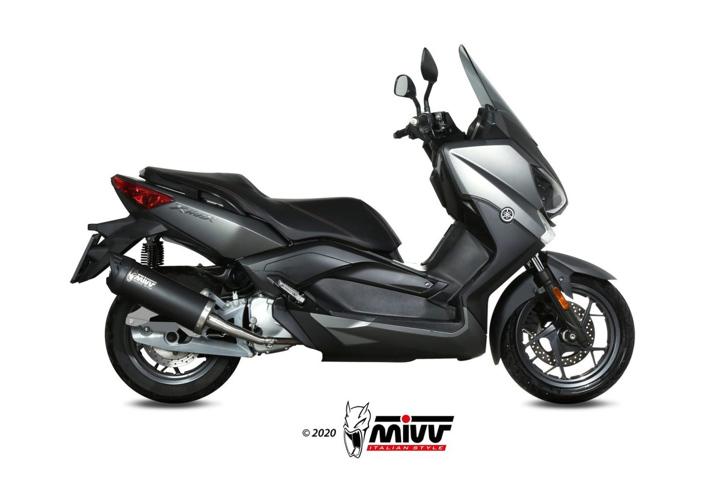MIVV Slip-on, Mover Black, Standard Exhaust For Yamaha X-Max 125 2017-2020