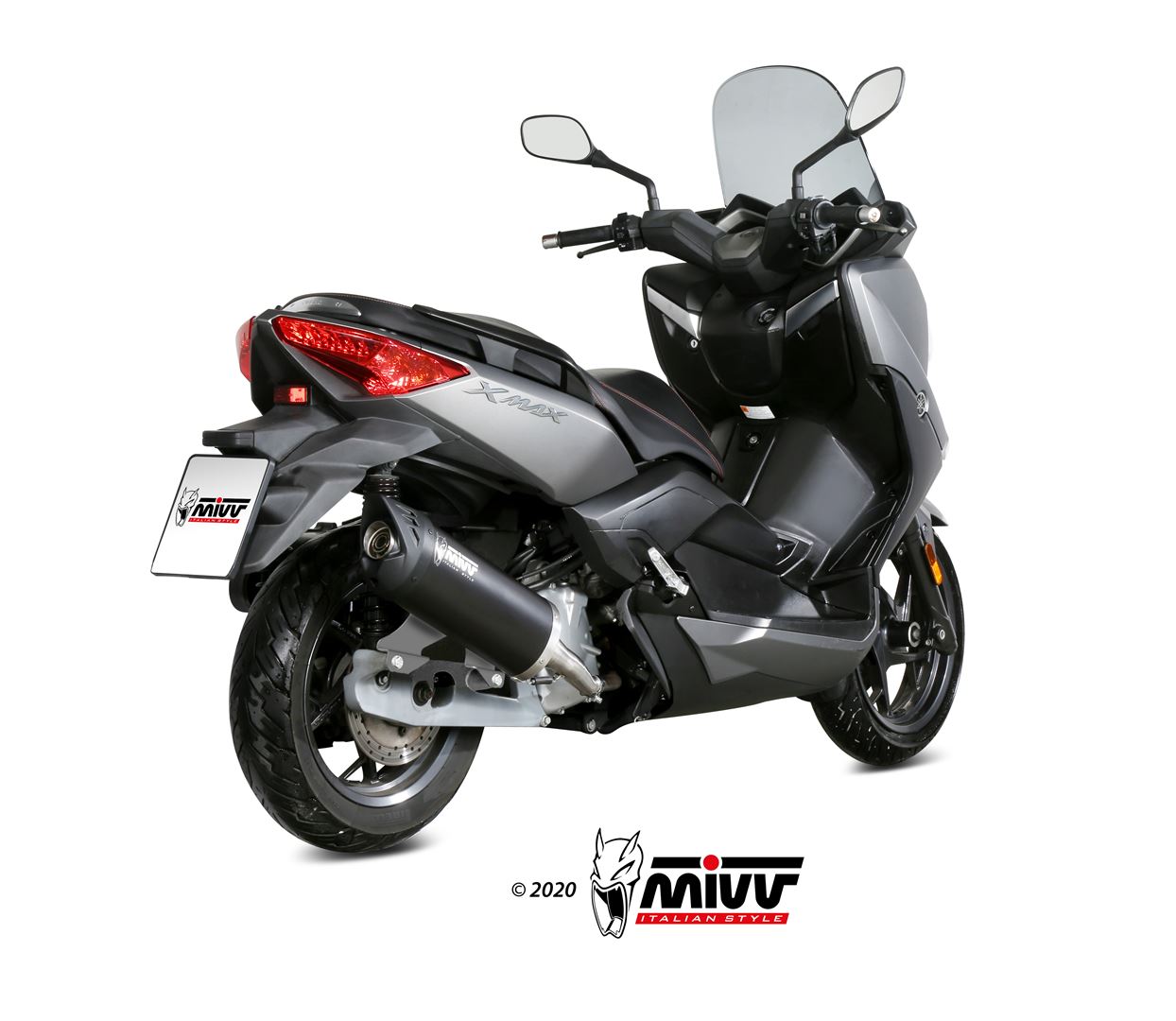 MIVV Slip-on, Mover Black, Standard Exhaust For Yamaha X-Max 125 2017-2020