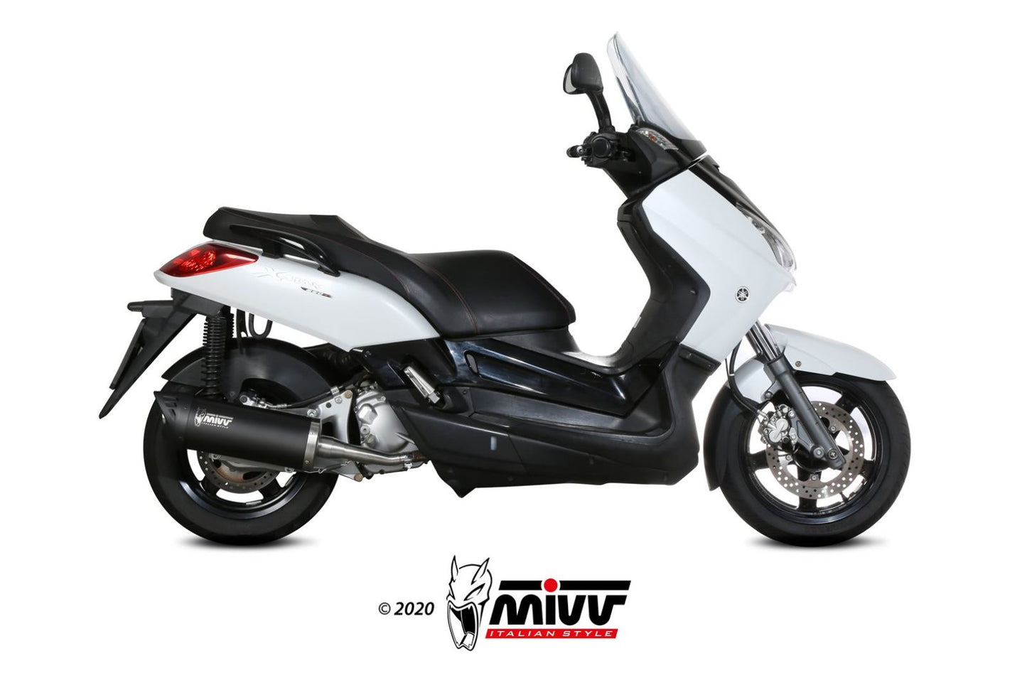 MIVV Slip-on, Mover Black, Standard Exhaust For Yamaha X-Max 250 2006-2016