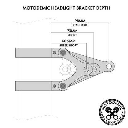 Motodemic Custom Headlight Brackets for GSX-R600, GSX-R750, & GSX-R1000