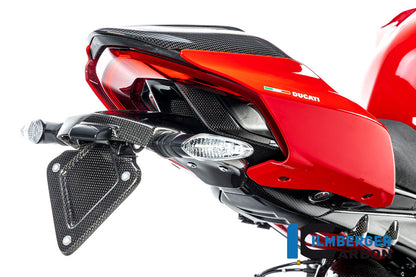 Ilmberger Carbon Number Plate Holder Short for the Ducati Panigale V4,V4 S '18-22 / V4 R '19-22 / Streetfighter V2 '22 / Streetfighter V4 '20-23