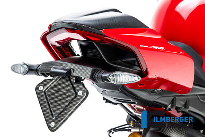 Ilmberger Carbon Number Plate Holder Short for the Ducati Panigale V4,V4 S '18-22 / V4 R '19-22 / Streetfighter V2 '22 / Streetfighter V4 '20-23