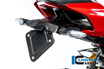 Ilmberger Carbon Number Plate Holder Short for the Ducati Panigale V4,V4 S '18-22 / V4 R '19-22 / Streetfighter V2 '22 / Streetfighter V4 '20-23