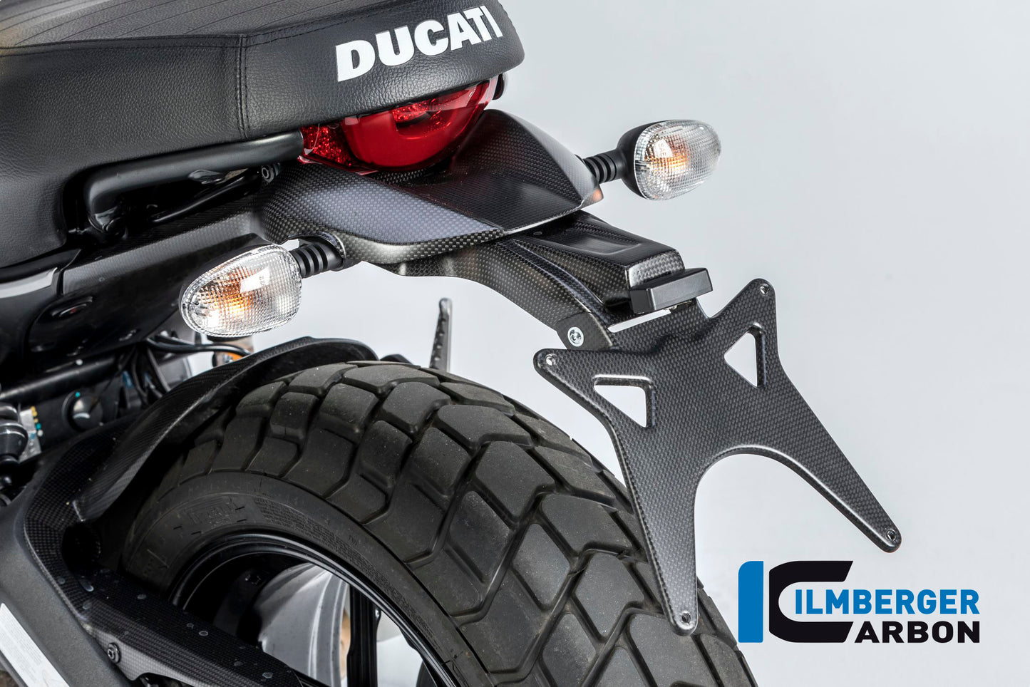 Ilmberger Carbon Upper Numberplate Holder for the Ducati Scrambler Icon '14-25 / Scrambler Classic '14-20 / Scrambler Sixty2 '16-23 / Scrambler Desert Sled '17-24