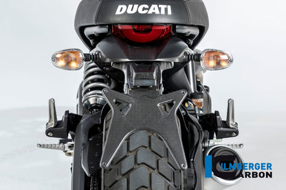 Ilmberger Carbon Upper Numberplate Holder for the Ducati Scrambler Icon '14-25 / Scrambler Classic '14-20 / Scrambler Sixty2 '16-23 / Scrambler Desert Sled '17-24