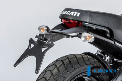 Ilmberger Carbon Upper Numberplate Holder for the Ducati Scrambler Icon '14-25 / Scrambler Classic '14-20 / Scrambler Sixty2 '16-23 / Scrambler Desert Sled '17-24