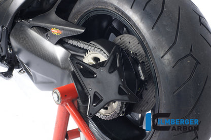 Ilmberger Carbon Number Plate Holder incl Rear Sprocket Protection Carbon for the Ducati Diavel 2011 - 2014