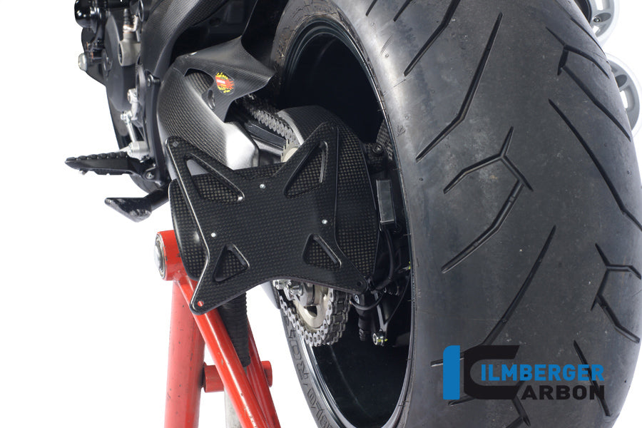 Ilmberger Carbon Number Plate Holder incl Rear Sprocket Protection Carbon for the Ducati Diavel 2011 - 2014