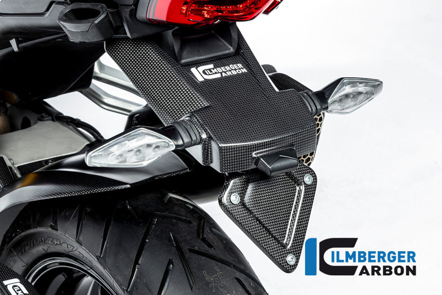 Ilmberger Carbon Numberplate Holder Matt for the Ducati Multistrada V4 / V4 S '20 / V4 Pikes Peak '21-25 / V4 Rs '24