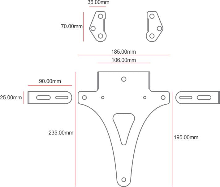 C-Racer Universal License Plate Holder - NUNP