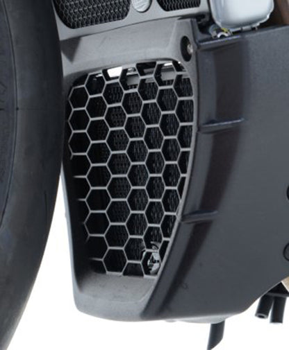 R&G Racing Oil Cooler Guard for the Aprilia RSV4 RF & Tuono V4 1100 '15-18, RSV4-RR '16-19