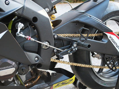WOODCRAFT Yamaha R6 (06+) Rear Set Kit with Shift Pedal  GP Shift  BLACK