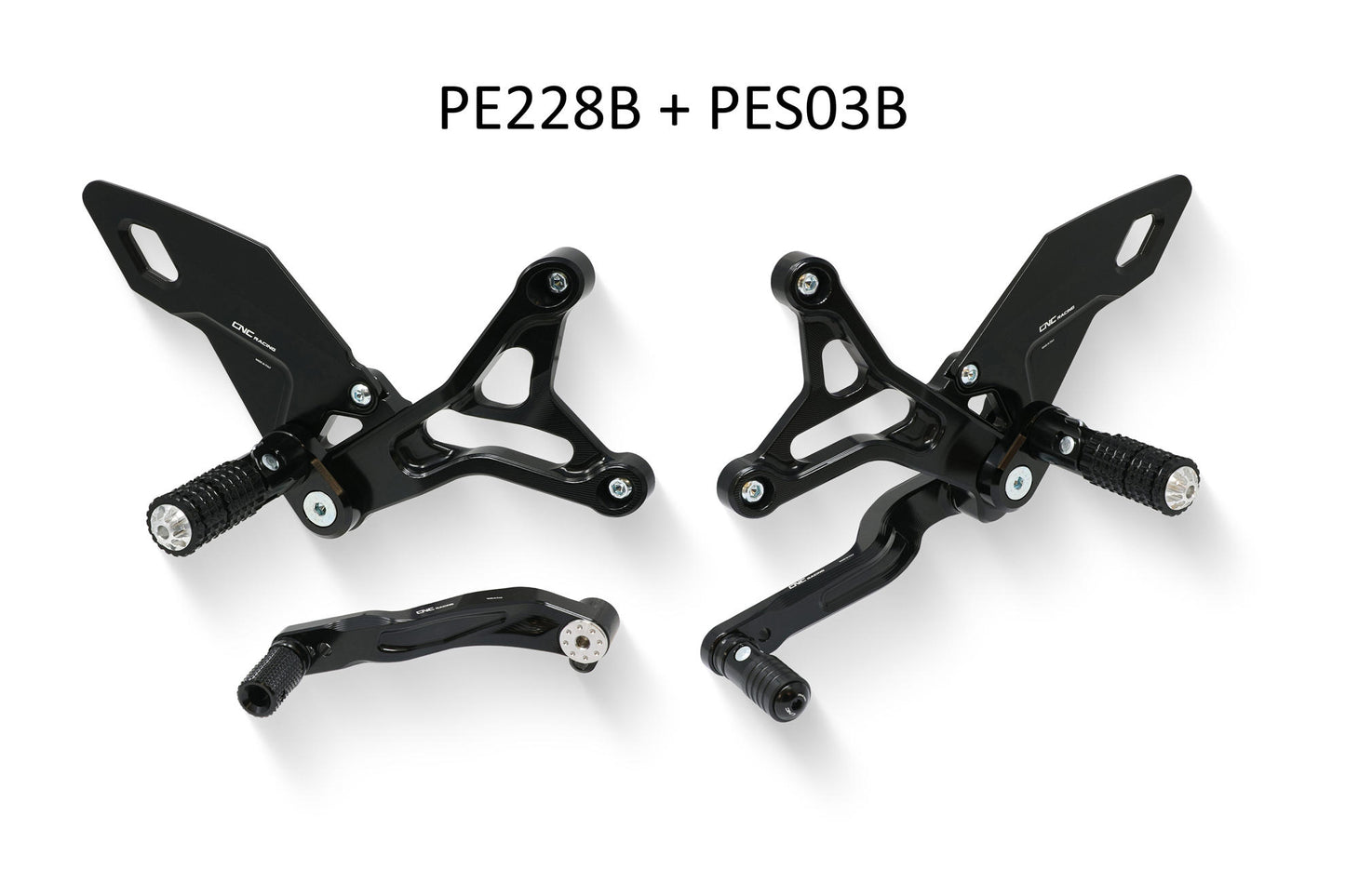 CNC Racing Right Side (Exhaust) Heel guard Kit for PE228 and PE229 EURO 4 MV Agusta Brutale 800 (2016+) and Dragster 800 RR / RC (2017+) rearsets