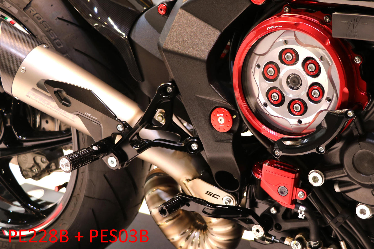 CNC Racing Adjustable Rearsets For EURO 4 MV Agusta Dragster 800 RC / RR (2017+)