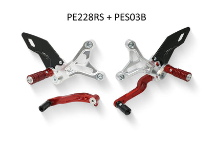 CNC Racing Right Side (Exhaust) Heel guard Kit for PE228 and PE229 EURO 4 MV Agusta Brutale 800 (2016+) and Dragster 800 RR / RC (2017+) rearsets
