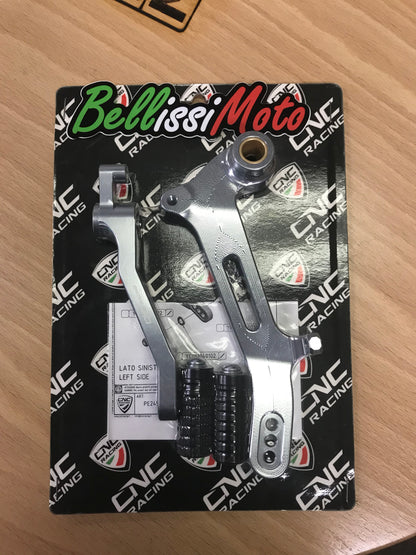 CNC Racing 'Easy Foot Lever Kit for 2015+ Multistrada 1200/950 with Solid Toe Pegs