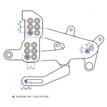 CNC Racing PRAMAC RACING LIMITED EDITION RPS Adjustable Rearset for the Ducati Panigale V4 / S / R - with Carbon Heel guard