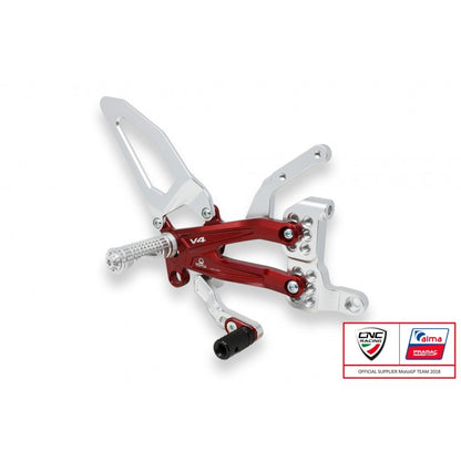CNC Racing PRAMAC RACING LIMITED EDITION RPS EASY Adjustable Rearset for the Ducati Panigale V4 / S / Speciale / R