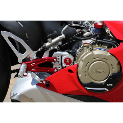 CNC Racing PRAMAC RACING LIMITED EDITION RPS EASY Adjustable Rearset for the Ducati Panigale V4 / S / Speciale / R