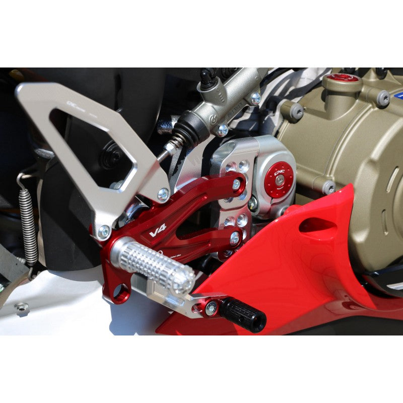 CNC Racing PRAMAC RACING LIMITED EDITION RPS EASY Adjustable Rearset for the Ducati Panigale V4 / S / Speciale / R