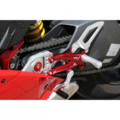 CNC Racing PRAMAC RACING LIMITED EDITION RPS EASY Adjustable Rearset for the Ducati Panigale V4 / S / Speciale / R