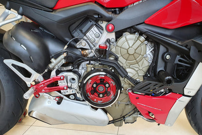 Magnesium Clutch Side Case Kit for Clear Wet Clutch Cover for the Ducati Streetfighter V4 / S (20-22)