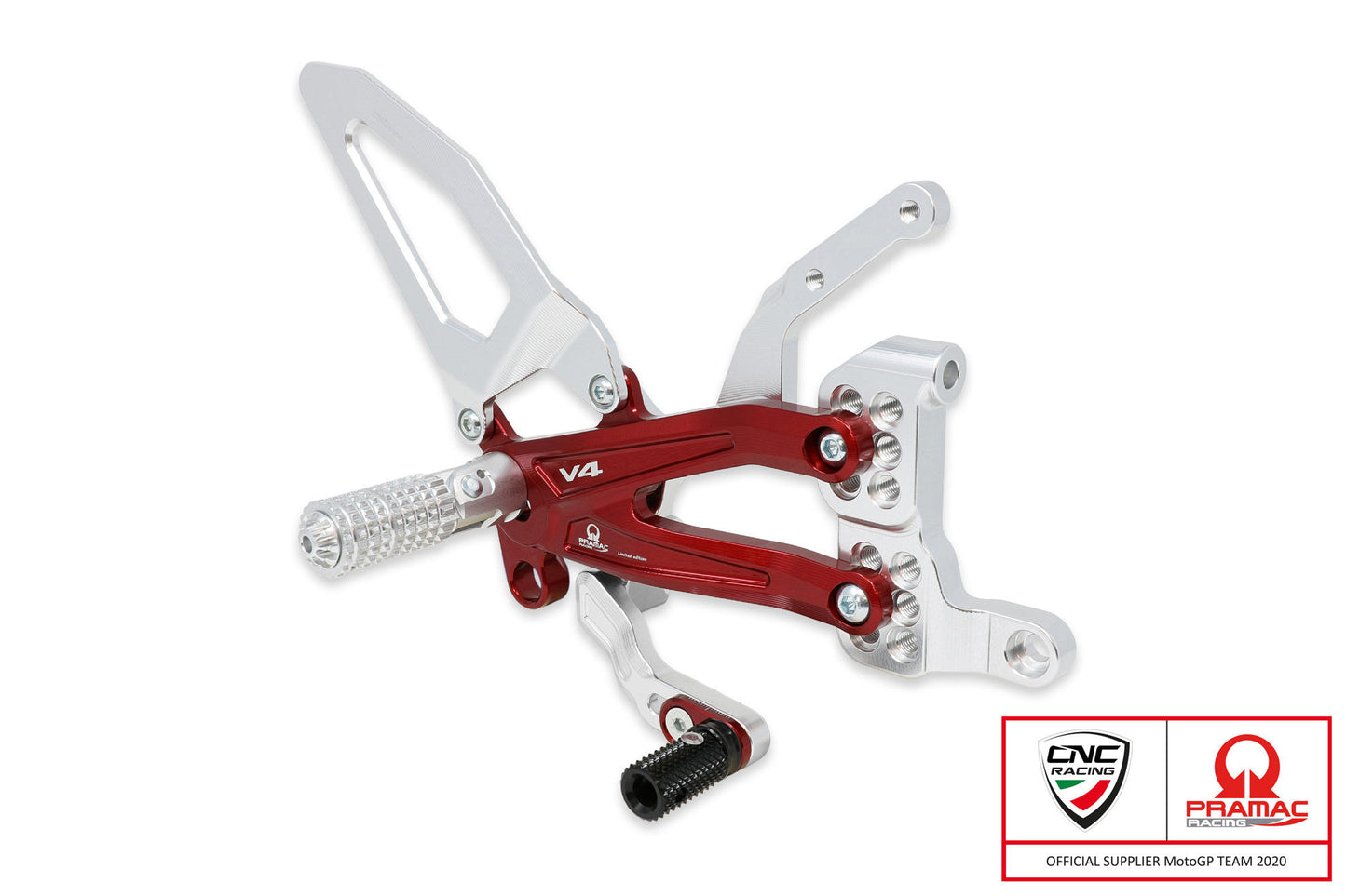 CNC Racing PRAMAC RACING LIMITED EDITION RPS Adjustable Rearset for the Ducati Streetfighter V4