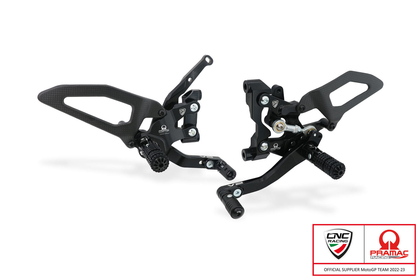CNC Racing PRAMAC RACING LIMITED EDITION RPS Adjustable Rearset for the Ducati Streetfighter V2