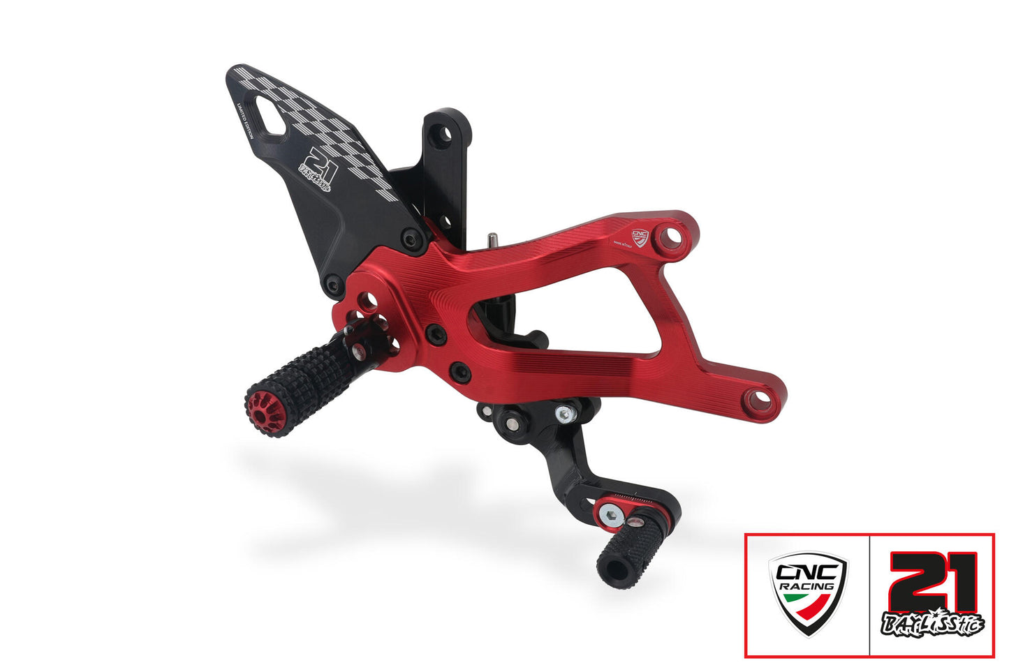 CNC Racing TROY BAYLISS LIMITED EDITION Adjustable Rearset for the Ducati Panigale V4 / S (2025+)