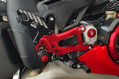 CNC Racing TROY BAYLISS LIMITED EDITION Adjustable Rearset for the Ducati Panigale V4 / S (2025+)
