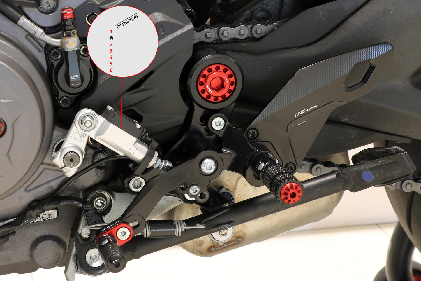 CNC Racing Adjustable Rearsets For Ducati Monster 937