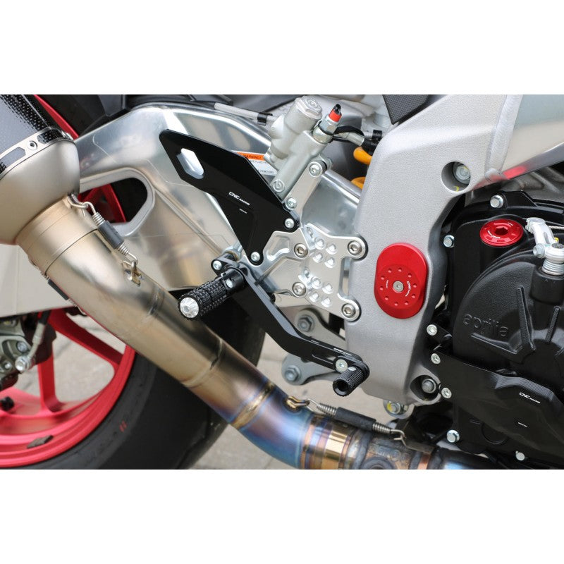 CNC Racing RPS Adjustable Rearsets for 2017+ Aprilia RSV4/Tuono V4 models